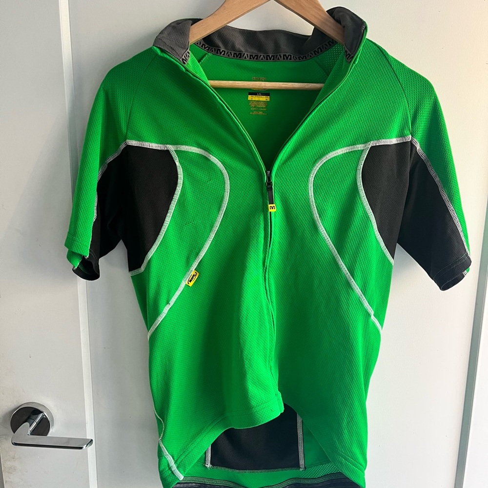 Men's Green Cycling Jersey - Unbranded